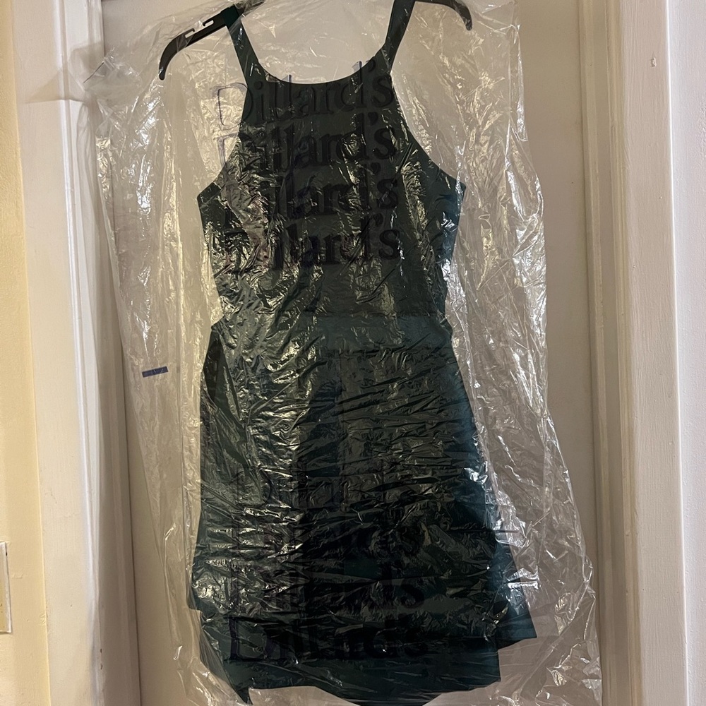 Forest green dress NEVER WORN from Dillards.